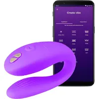 We-vibe Sync Go - App-gestuurde koppelk vibrator (paars)