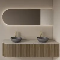 Gliss Design Spiegel Zelus Rechts met Indirecte LED Verlichting en Verwarming 100x60 cm