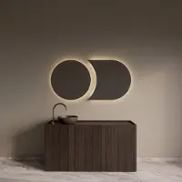 Gliss Design Spiegels Eris Tweedelig dia. 70 cm + 80x70 cm