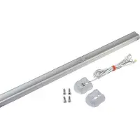 Hera LED-kledingstanglamp met sensor, 60cm LED-Kleiderstangenleuchte, alu / grijs / zink, Slaapkamer, metaal, Modern