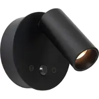 Lucide Oplaadbare Wandlamp Toni - Zwart - Magnetisch - 2w - Met Sensor
