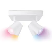 WiZ Connected WiZ 4 spots Imageo vierkant - Gekleurd en Wit licht - GU10 - wit