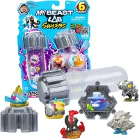BEAST LAB MrBeast Lab Swarms - Hyper Fusion serie Lab pack – 6 Swarms microbeesten, 2 Fusion Caps & 6 stickers