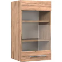 Vicco Fame-Line Glazen keukenkast – 40 cm Krachtige eik goud