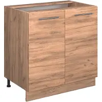 Vicco Fame-Line Keukenonderkast – 80 cm met legplank, WB Marmer Krachtige eik goud