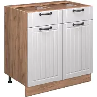 Vicco Fame-Line Keukenonderkast – 80 cm zonder werkblad Wit Landhuis