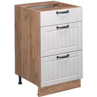 Vicco Fame-Line Keukenonderkast – 50 cm zonder werkblad Wit Landhuis