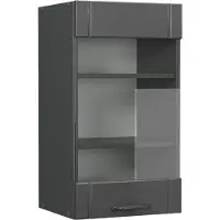 Vicco Fame-Line Glazen keukenkast – 40 cm Donkergrijs
