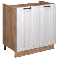 Vicco Fame-Line Wastafelkast – 80 cm, WB Marmer Wit Landhuis
