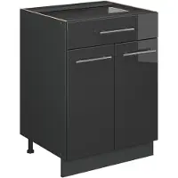 Vicco Fame-Line Keukenonderkast – 60 cm met lade, zonder werkblad Antraciet Hoogglans