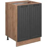 Vicco Fame-Line Keukenonderkast – 60 cm, WB Eik Donkergrijs