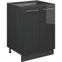 Vicco Fame-Line Keukenonderkast – 60 cm, WB Marmer Antraciet Hoogglans