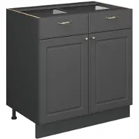 Vicco Fame-Line Keukenonderkast – 80 cm, WB Antraciet Anthrazit-Gold Landhaus
