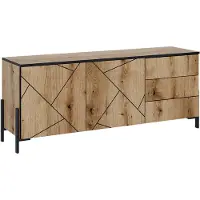 Vicco Hatto TV-meubel – 150 x 60 cm Met deuren en laden Eiken