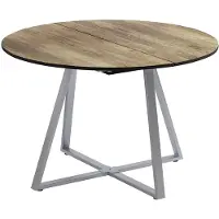 Vicco Eettafel Loyd, Eiken rustiek/Grijs, 120-160 x 120 cm Uitschuifbaar