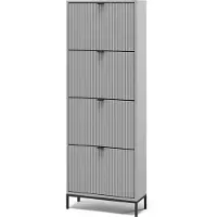 Vicco Eliza Schoenklaprek – 60 x 168 cm met 4 uitklapbare lades Grijs