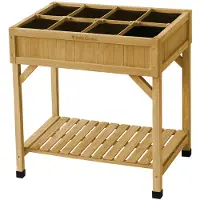 VegTrug Kruidenkweektafel – 78 × 58 × 80 cm – FSC Hout – Naturel