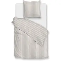 Zohome Zo Home Dekbedovertrek Righe di Percalle - light taupe 140x200/220cm