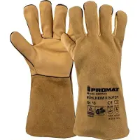 Promat /Tecwerk Lashandschoen | Mühlheim II super | maat 10 geel | rundnerf-/splitleder | EN 388, EN 12477 PSA-categorie II | 6 paar - 4000371215