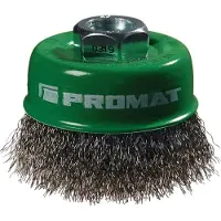 Promat /Tecwerk Potborstel | d. 80 mm draaddikte 0,3 mm | RVS | 8500 min-¹ - 4000841171