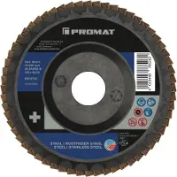 Promat /Tecwerk Lamellenslijpschijf | ZA40Q-B 2in1 | d. 125 mm korreling 80 plat | RVS/staal zirkoniumkorund - 4000845305