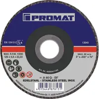 Promat /Tecwerk Doorslijpschijf | D125x0,8 mm | gebogen | RVS | gat d. 22,23 mm - 4000841780