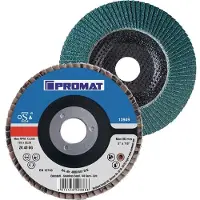 Promat /Tecwerk Lamellenslijpschijf | d. 115 mm korreling 60 conisch | RVS zirkoniumkorund - 4000841507