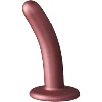 Ouch! Gladde G-spot dildo met zuignap 12.5 cm - Rose Goud