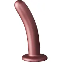 Ouch! Gladde G-spot dildo met zuignap 14.5 cm - Rose Goud