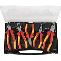 Promat /Tecwerk Set tangen | inhoud 5 delig VDE geïsoleerd | verchroomd | in kunststof koffer - 4000810887