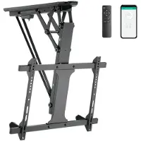 Techly Gemotoriseerde draaibare plafond TV-steun (Plafond, 70", 35 kg), TV muurbeugel, Zwart