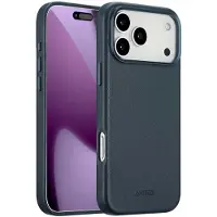 Accezz MagSafe Leather Backcover voor de Apple iPhone 17 Pro Max - Nightfall Blue