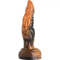 Creature Cocks Ravager - siliconen dildo met textuur - 20cm - oranje
