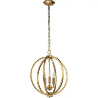 Elstead Lighting LED Hanglamp Corinne | 3X E14 Max 60W | Dimbaar | Burnished Brass