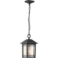 QUOIZEL LED Buiten Hanglamp Cedar Point | 1X E27 Max 60W | IP44 | Dimbaar | Black