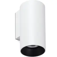 Faro Wandspot Stan, wit, aluminium, Ø 6 cm dimbaar, wit / opaal, Woon-/ Eetkamer, Aluminium, Modern, halogeen spot