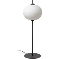 Faro Saigon terraslamp met ronde kap, 130 cm, alu / grijs / zink, Aluminium, Modern