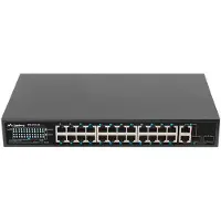 Lanberg RSFE-24P-2C-250 Switch 24X 100MB DSP+/2X Combo Rack 19" 250W