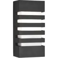 Searchlight Wandlamp buiten Exeter, zwart, Aluminium, Modern, Wandlamp buiten