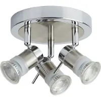 Searchlight Badkamer opbouwspot Aries 3-lichts grijs