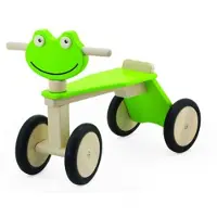 Pintoy houten loopfiets kikker met 4 wielen groen