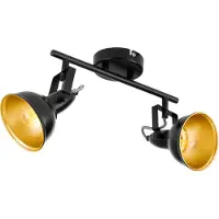 Eglo Thornton Opbouwspot - E14 - 30.5 cm - Zwart;Goud