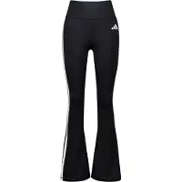 Adidas Sportbroek 'Optime Essentials Workout 3-Stripes Flared' zwart / wit