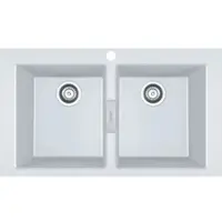 Franke Sirius 2.0 - Tectonite spoelbak S2D 620-86, 86x50 cm, wit 143.0637.160