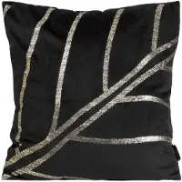 Blink Decoratieve Kussenhoes 45x45 cm Zwart Velours
