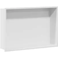 vidaXL Douche Niche Wit 45 x 30 x 9,5 cm Roestvrij staal