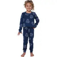 Rebelle Perzikfleece meisjes pyjama harten | Maat 152