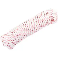 vidaXL Trekkoord startkoord wit en rood Ø4 mm 10 m nylon