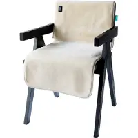 Qnuss Infrarood Warmtedeken - Elektrisch Stoelkleed - Draadloos - 135x45 cm - Wit - Inclusief powerbank