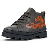 Camper Laarzen ' Brutus ' donkergrijs / rood